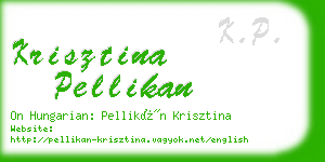 krisztina pellikan business card